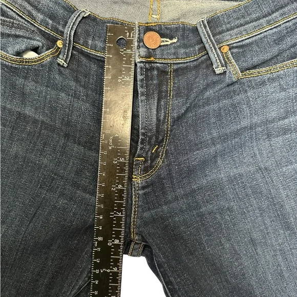 Mother The Runaway Low Rise Jeans Flowers From The Storm Blue Denim Women’s 27 - Picture 6 of 10